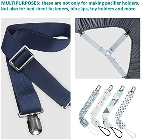 20-Piece Mens Suspender Clips Sheet Fasteners