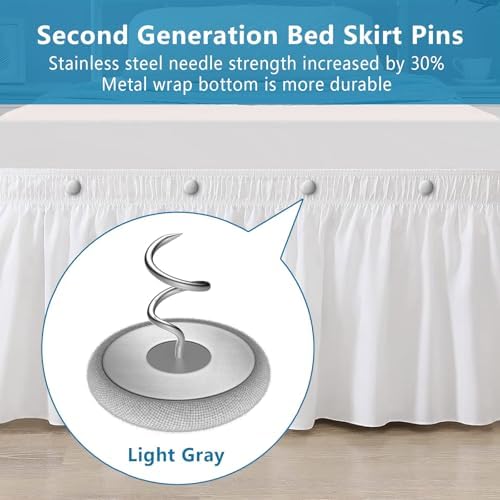 MAICOBI Flax Covered Button Twist Pins for Bed Skirts Sofa Upholstery 12 Pack