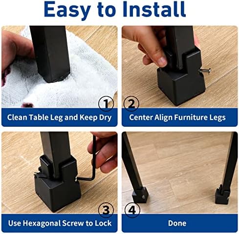 INFTYLE 4 PC Adjustable Bed Risers