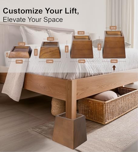 Lufia 4-Piece Bed Risers