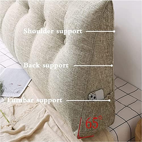Triangular Bed Pillow with wedge Design Removable Cover for Sofa Bed Reading