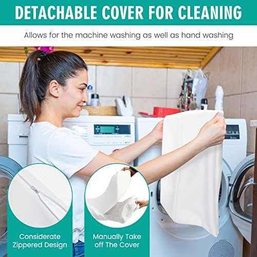 Go flame Expandable Bed Gap Filler Full Size Headboard Pillow for reading sleeping 7 Max Gap