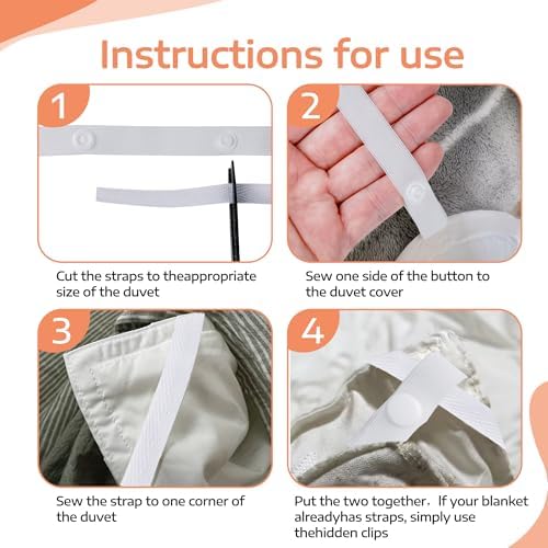 Durable Duvet Clips Kit for White Comforters