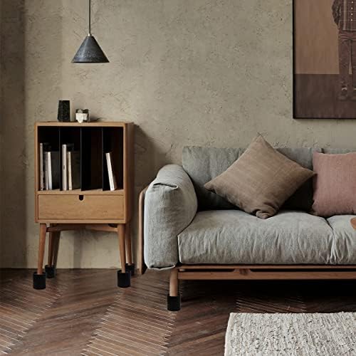 Secure Bed elevate - 4-Inch Heavy Duty Bed Risers with Non-Slip Pad Set of 6 for Sofas couches chairs