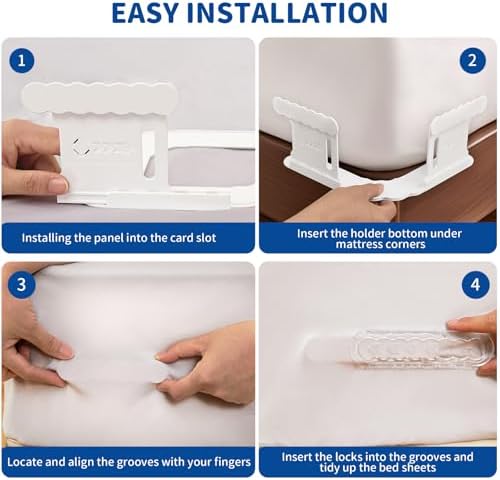 Alwenid Bed Sheet Holder with Slide Lock Straps