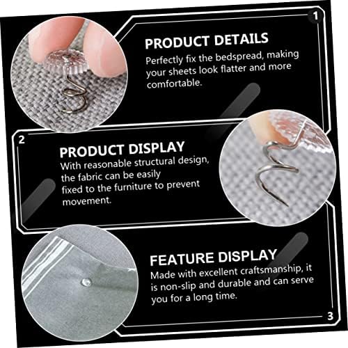 Sturdy Non-Slip Dust Ruffle Pins for Sofa Covers and Bedskirts