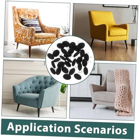 Stainless Steel Bed Skirt Pins VALICLUD 30-Piece Set with Fabric Cover Black Reliable Fastening