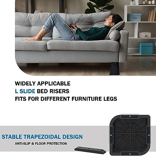 Sturdy Bed Risers 8-Inch Heavy Duty