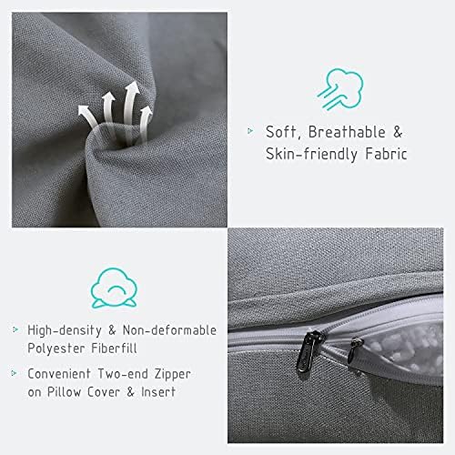 Gray Ergonomic Lumbar Support Pillow for Bed Rest Reading or Side Lying Premium 24x8x20 Your Best Choice