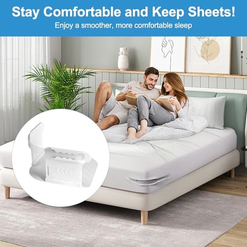 YnipandaHeavy-Duty Bed Sheet Holder with 4PCS Lock Strips for Mattress Keep Sheets Tight Secure in Place