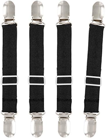BetyBedy 4Pcs Adjustable Sheet Fasteners Suspenders Holder