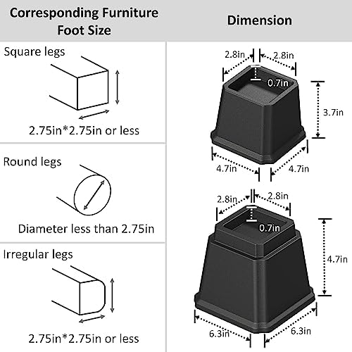 7-Inch Bed Riser for Sofa Table Bed