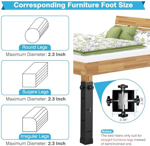 IronWalls 4-Piece Bed Risers 23-inch Diameter
