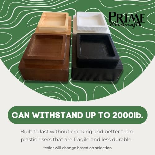 Premium Solid Walnut Wood Risers - 2-Inch Height 4 Riser Set