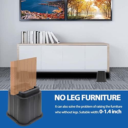8-Inch Bed Riser with Elevation Adjuster for Sofa Bed and Desk