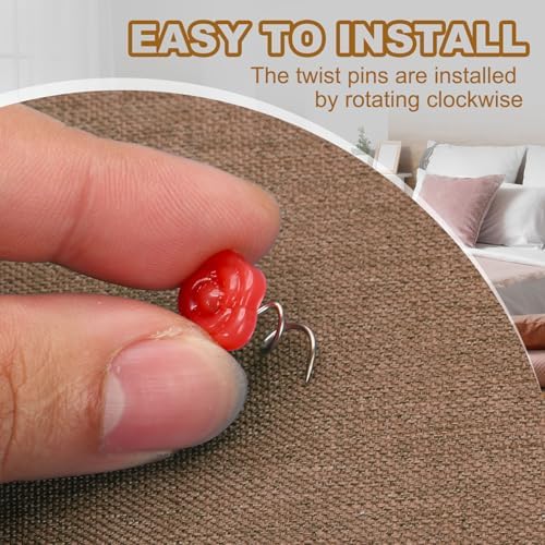 Precious Red Color Upholstery Twist Pins