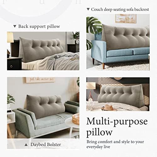 3-in-1 Headboard Pillow for Sleep Reading and Legs