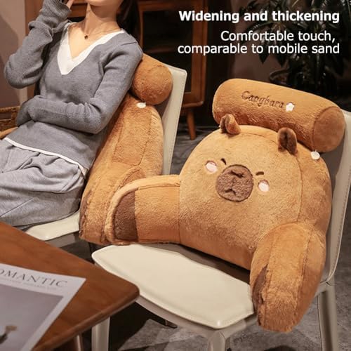 Cute Animal Reading Pillow with Armrests for Relaxation