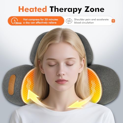 3-in-1 Neck Massager Pillow with Heating Cervical Traction