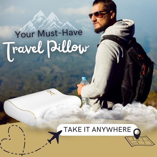 Royal Therapy Travel Memory Foam Pillow for Neck Support