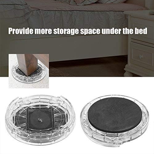 Furniture Risers Set of 8 - Heavy Duty Plastic Bed Risers for Sofa Table Desk and Chair