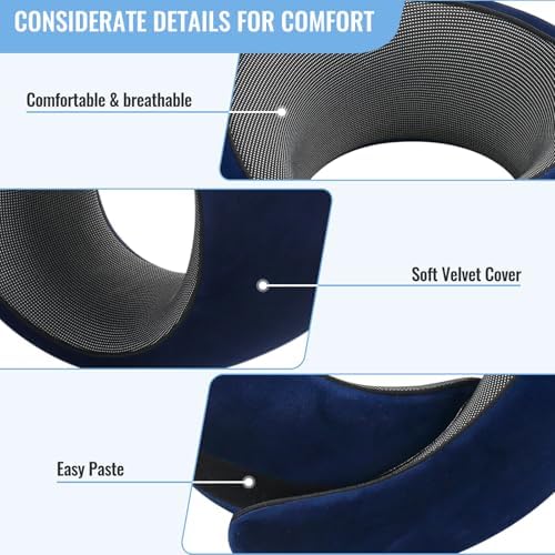 Adjustable Ergonomic Memory Foam Snail Neck Pillow
