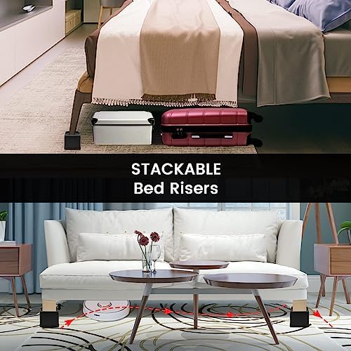 8-Piece 4-Inch Bed Risers