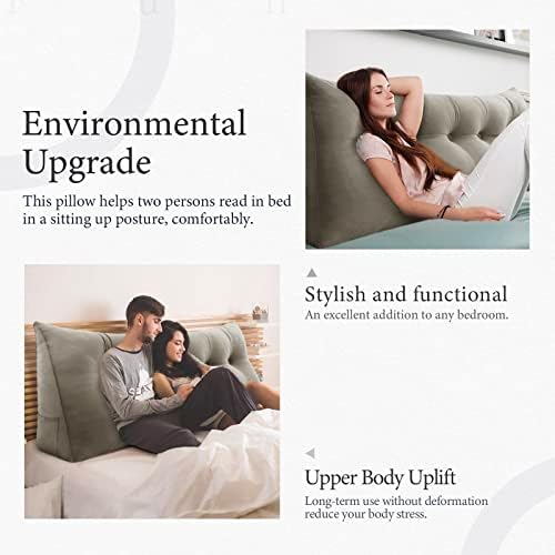 3-in-1 Headboard Pillow for Sleep Reading and Legs
