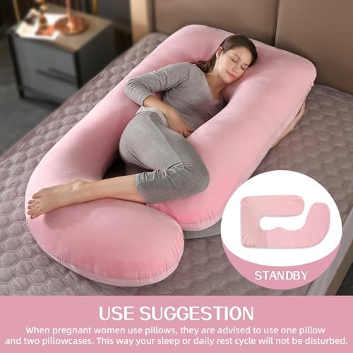 Safe and Soft Sleep Companion - 57x28 Velvet Maternity Pillowcase with Double Zipper