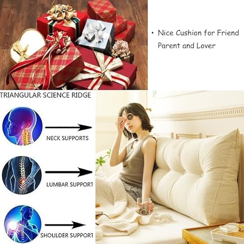 TESICA Talented Stylish Wedge Pillow for Twin Headboard Comfort Style
