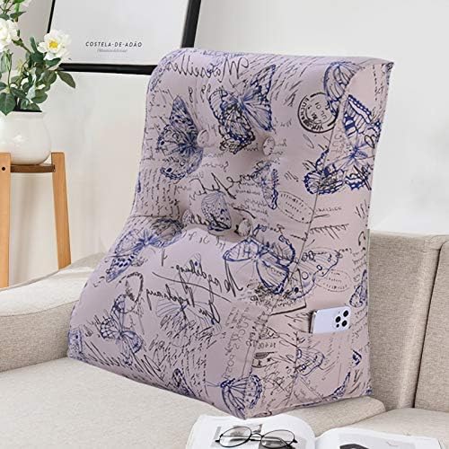 Wedge Reading Pillow Ergonomic Headboard Pillow for Reading and Bed Rest 100 Pure Cotton 24in