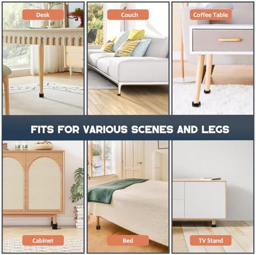 16-Piece Adjustable Bed Risers for Couch Desks Chairs and More