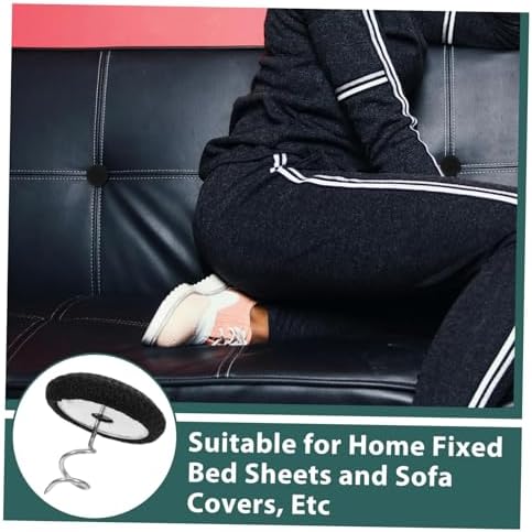 Stainless Steel Bed Skirt Pins VALICLUD 30-Piece Set with Fabric Cover Black Reliable Fastening