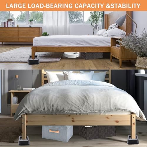 Adjustable 1-inch bed risers