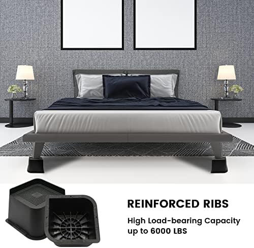 MYMULIKE Bed Risers For couches sofas tables chairs 4x4inch contact area