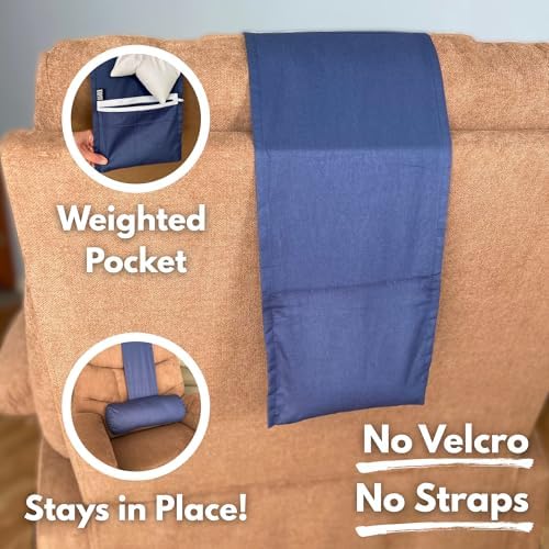 EOT Wellness Recliner Pillow Lumbar Neck Support Navy Blue