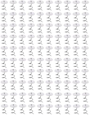 100-Pack Clear Plastic Head Twist Pins for Bed Skirts Upholstery