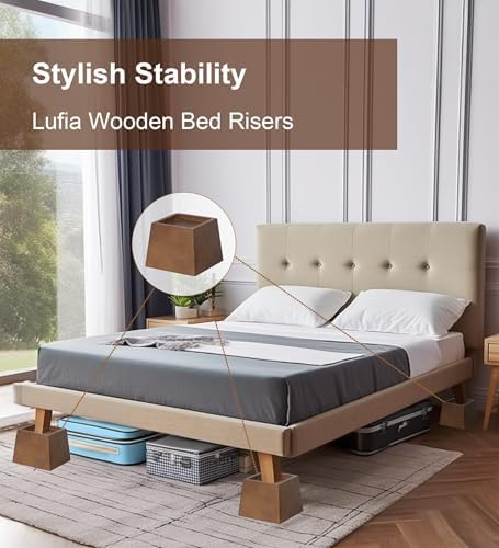 Lufia Wood Bed Risers 3-Inch