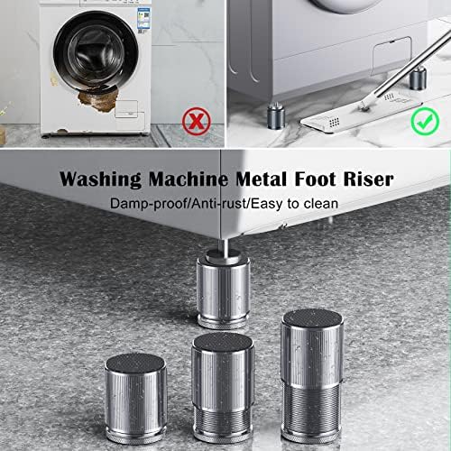 XuenairMetal Bed Risers 4 x 3 inch Adjustable Bed Risers for Sofa dresser Table TV Cabinet