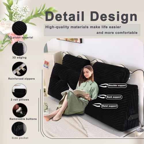 Enhance Reading Comfort with Ergonomic Headboard Pillow