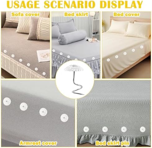 Loghohu 100-Piece Bed Skirt Pin Set