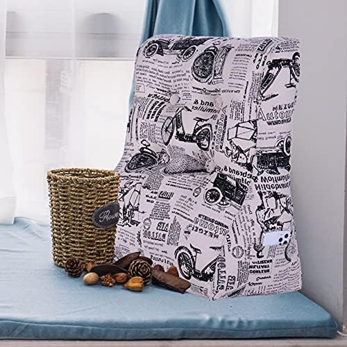 WOWMAX Cotton Cover PP-Cotton Filled Triangular Wedge Pillow for Bed Reading