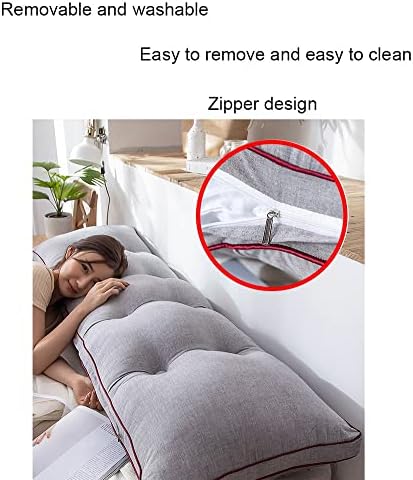 Rectangular Headboard Reading Body Pillow Back Support Bolster for Bed Sofa