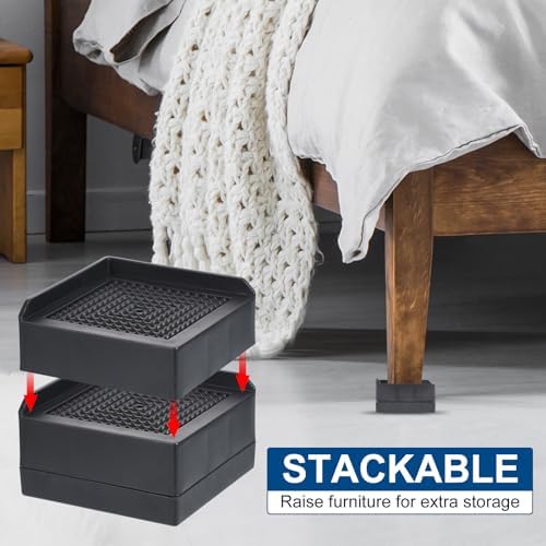 Uxcell Bed Risers - Sturdy 3-inch
