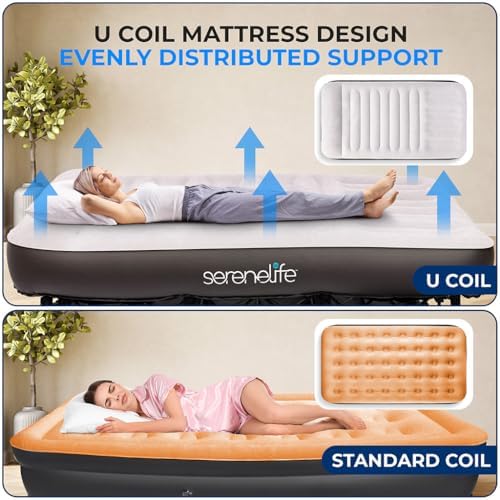 Unbeatable SereneLife Auto-Inflate Air Bed for Guests Camping RV More