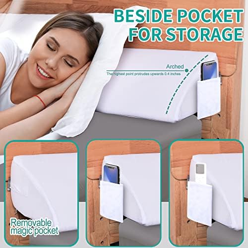Moavica Bed Wedge Pillow for Headboard Mattress Gap Filler Durable Memory Foam