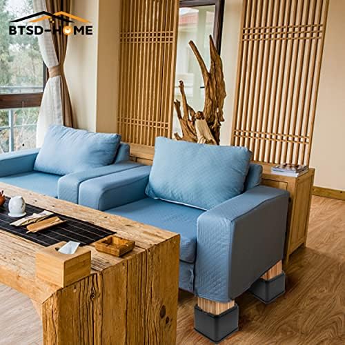 Adjustable Bed Riser Heavy Duty Anti-Slip 4-Inch for Sofa Bed and More