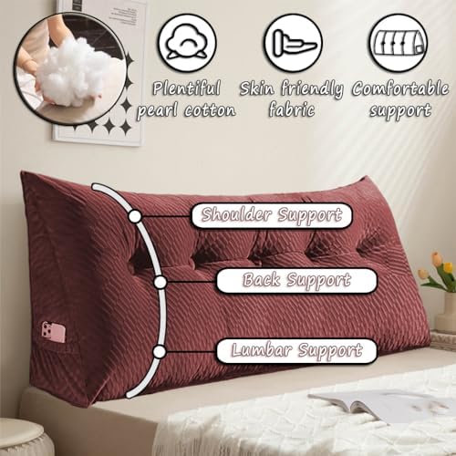 Ergonomic Velvet Headboard Pillow