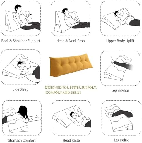 Ergonomic Triangular Headboard Pillow