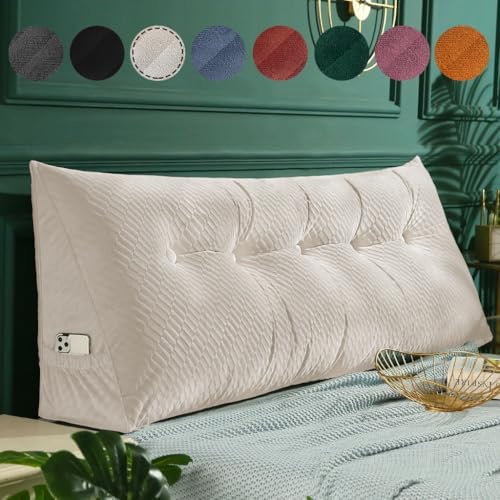 Ergonomic Velvet Headboard Pillow